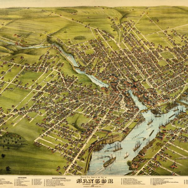 Maps of Bangor, Maine, 1834-1956