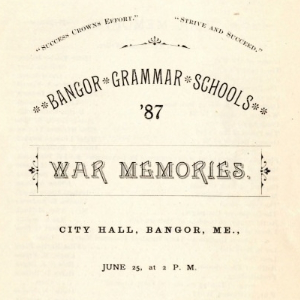 Bangor Grammar Schools Graduation Programs, 1887-1892