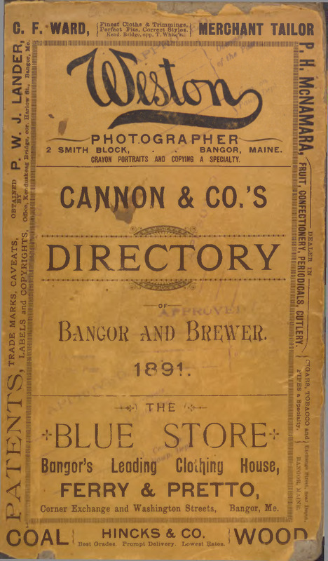 Cannon & Co.'s Directory of Bangor and Brewer, 1891