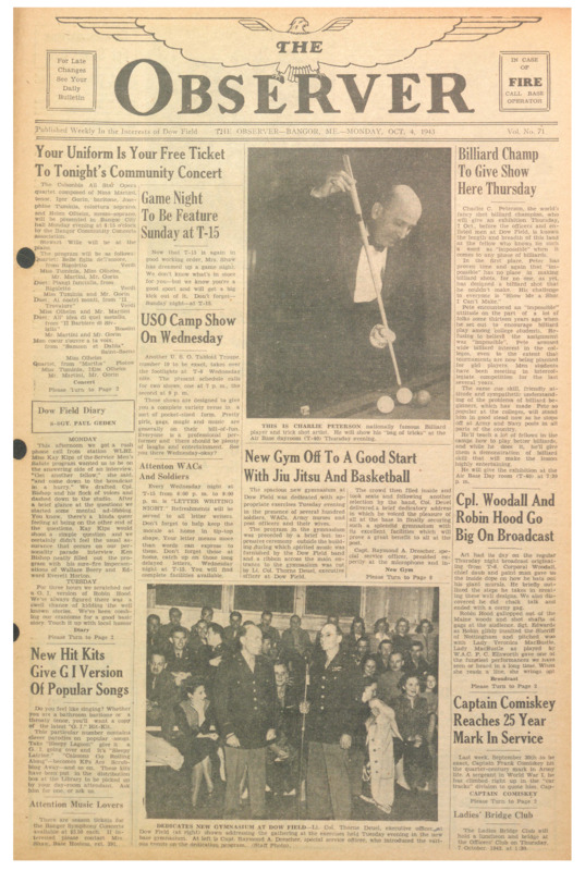 Dow Field Observer, October 4, 1943