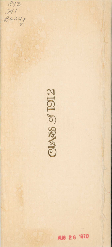 Bangor High School Graduation Program, 1912