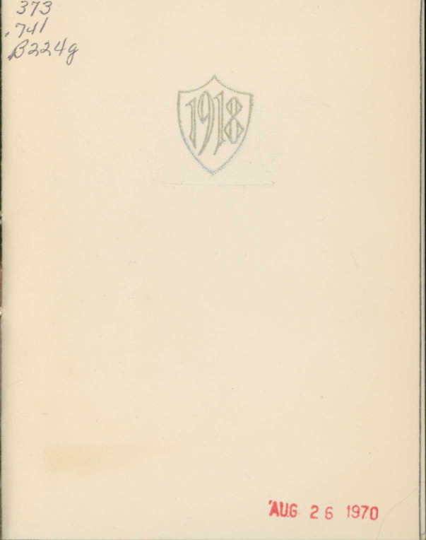 Bangor High School Graduation Program, 1918