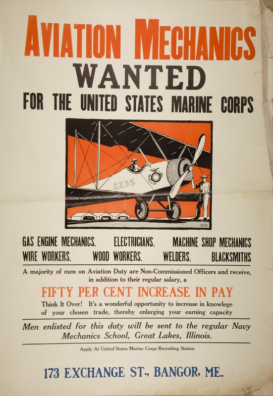 Aviation Mechanics -- Wanted for the United States Marine Corps