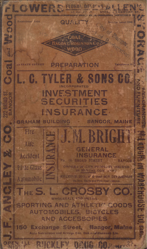 Directory of Bangor and Brewer, 1919