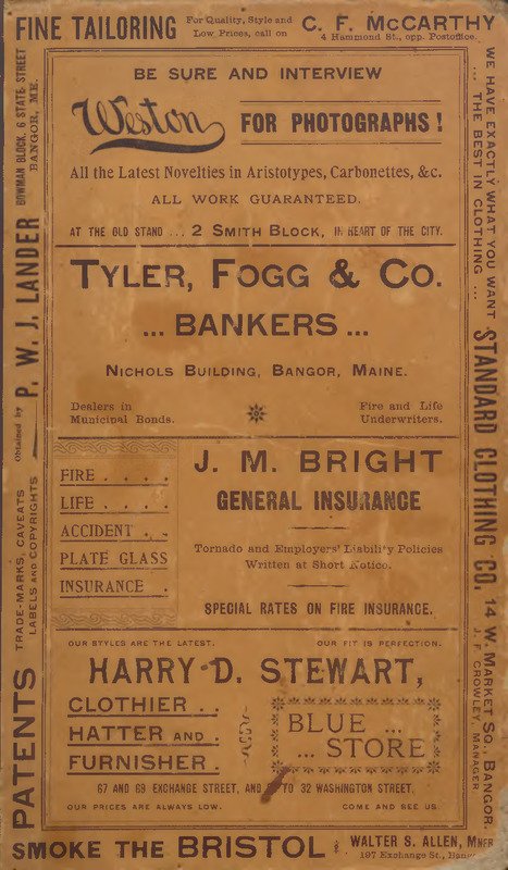 Cannon & Co.'s Directory of Bangor and Brewer, 1895
