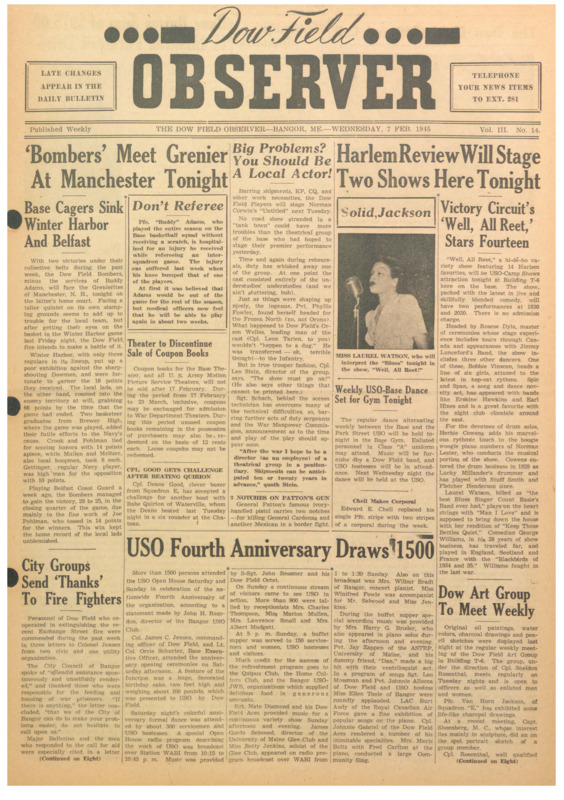 Dow Field Observer, February 7, 1945