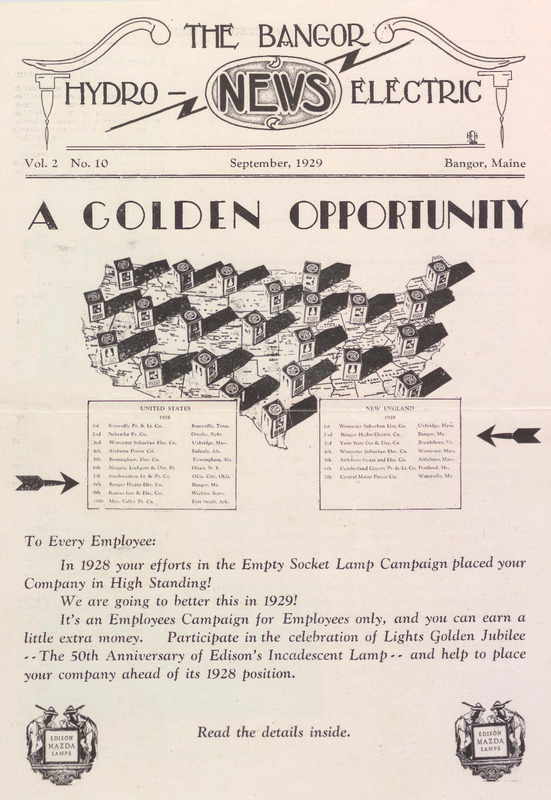 Bangor Hydro-Electric News, September 1929