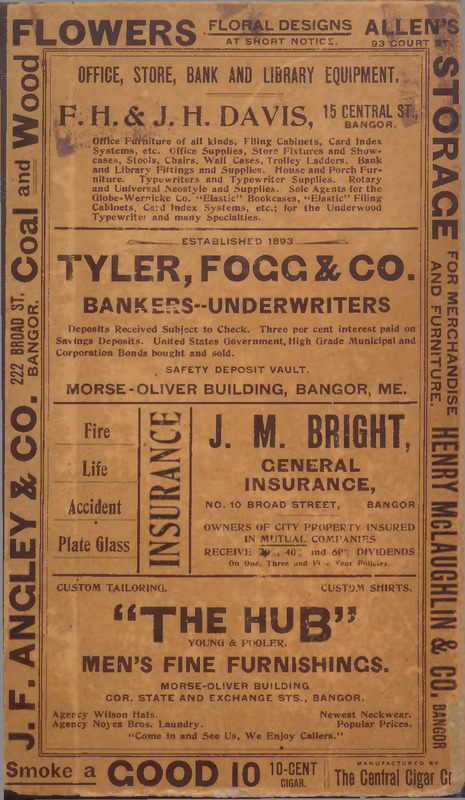 Cannon & Co.'s Directory of Bangor, Brewer, Old Town and Orono, 1903