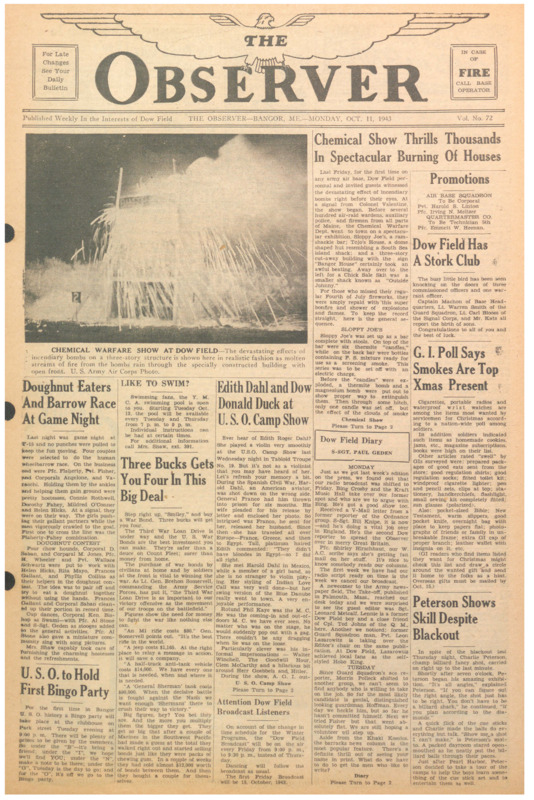 Dow Field Observer, October 11, 1943