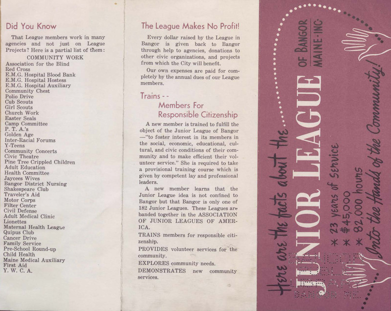 Here Are the Facts About the Junior League of Bangor, Maine, Inc.