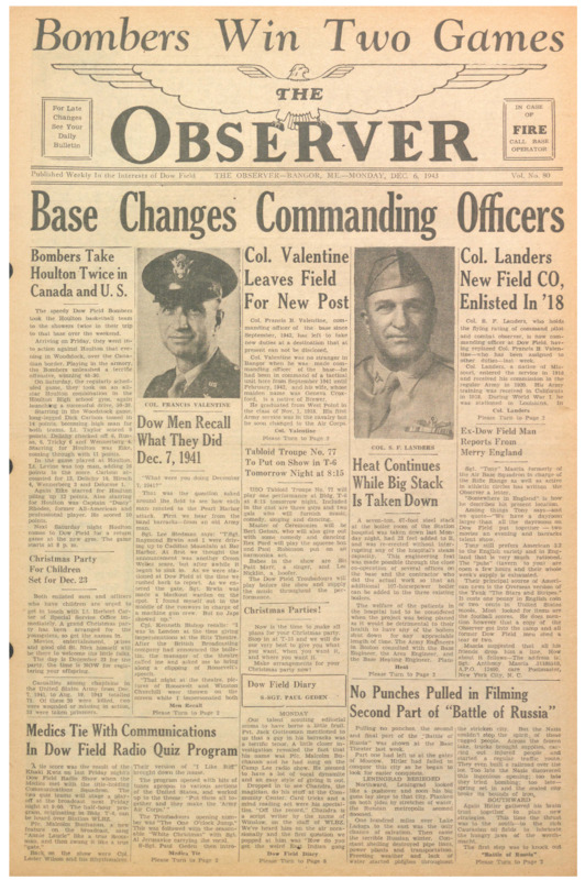 Dow Field Observer, December 6, 1943