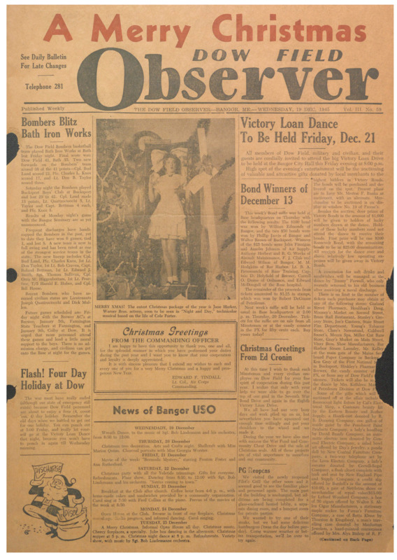 Dow Field Observer, December 19, 1945