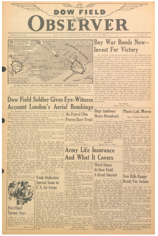 Dow Field Observer, November 23, 1942
