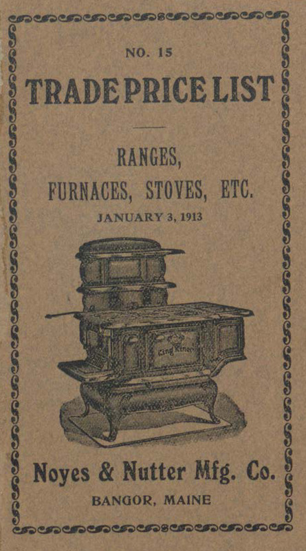 No. 15 Trade Price List: Ranges, Furnaces, Stoves, etc. January 3, 1913