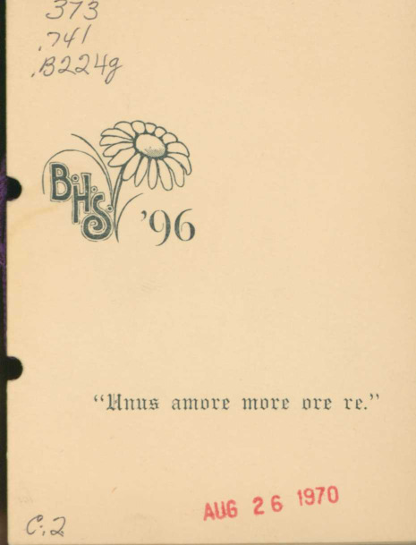 Bangor High School Graduation Program, 1896