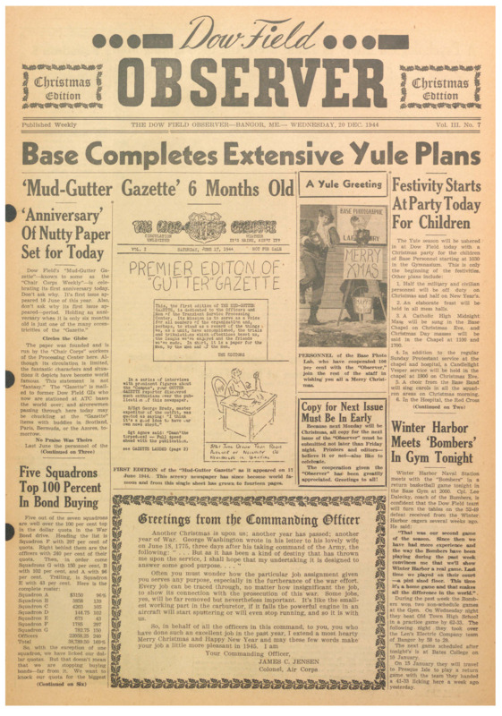Dow Field Observer, December 20, 1944