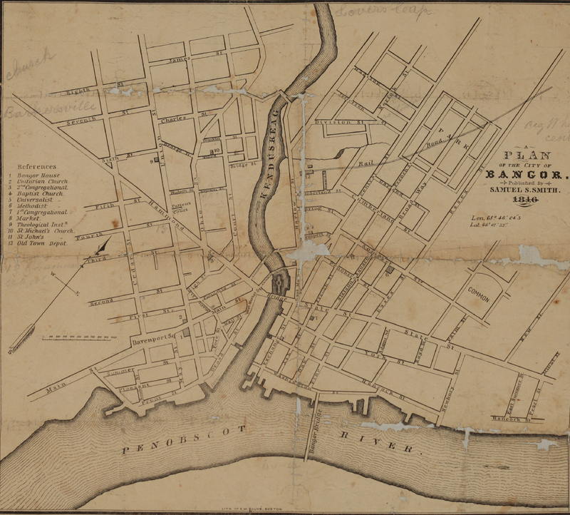 Plan of the City of Bangor, 1846