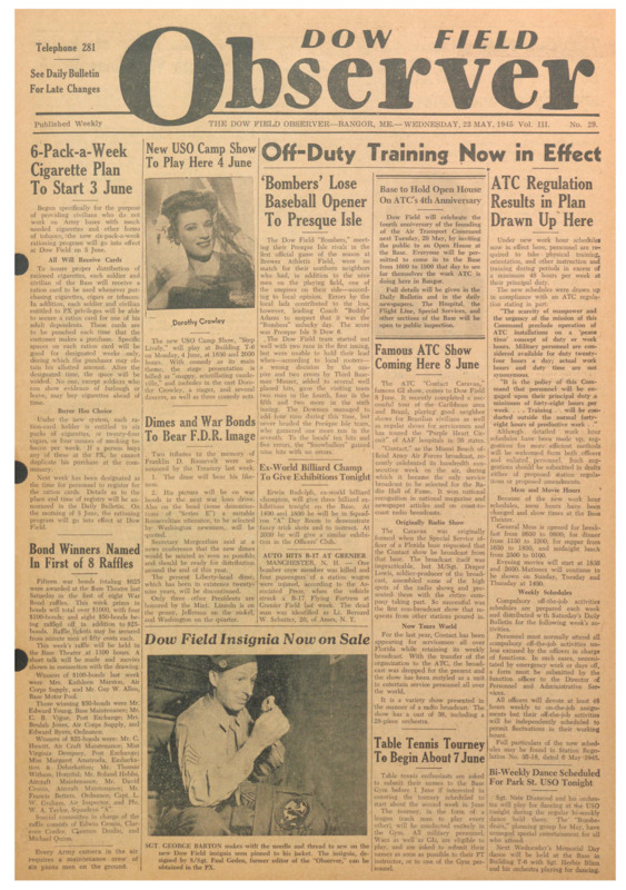 Dow Field Observer, May 23, 1945
