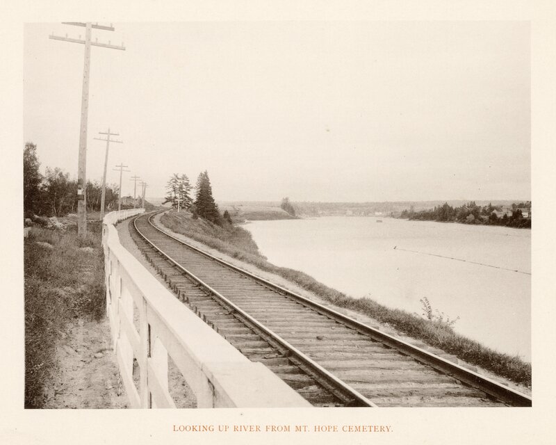 Looking Up River from Mt. Hope Cemetery
