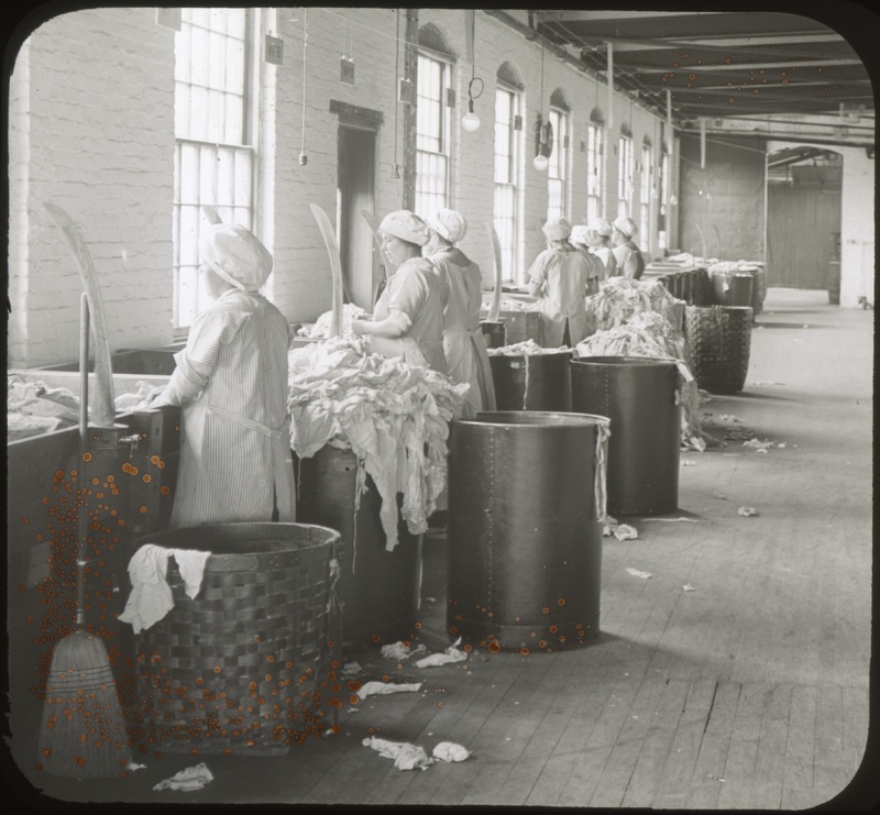 Papermaking. Sorting Rags