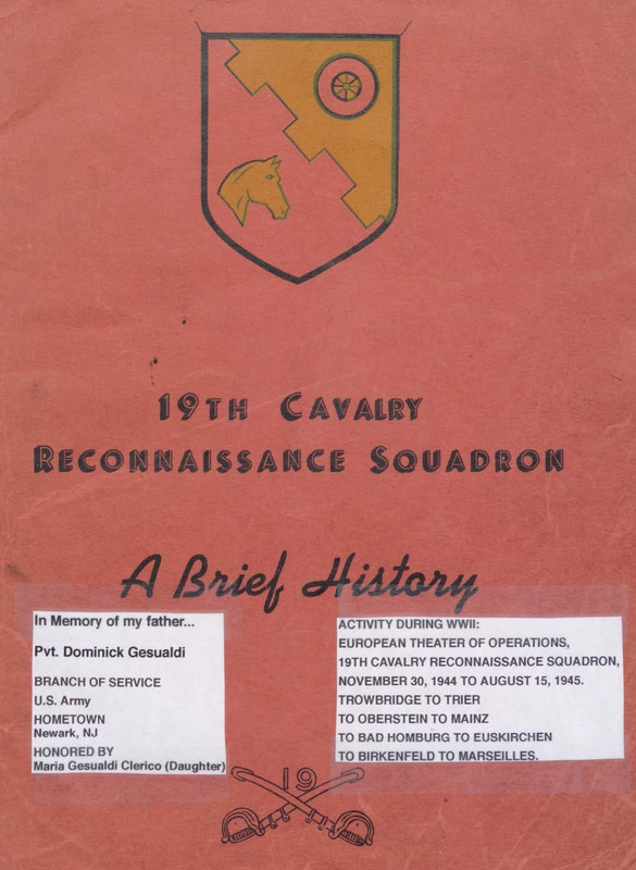 19th Cavalry Reconnaissance Squadron: A Brief History