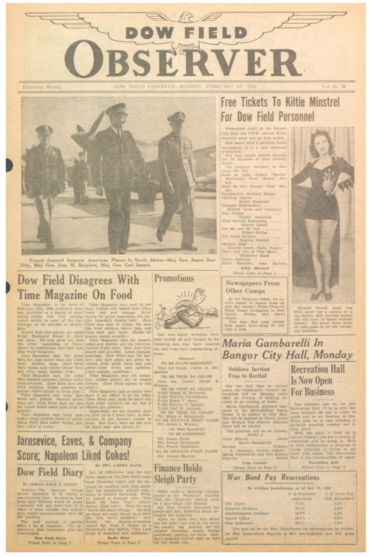Dow Field Observer, February 15, 1943