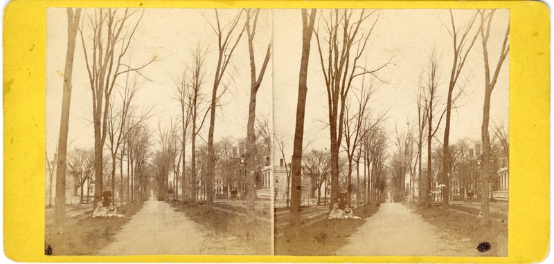 Broadway from State Street, Bangor, circa 1869