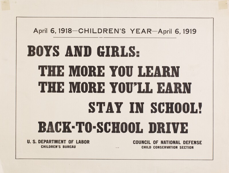 Children's Year -- April 6, 1918-April 6, 1919