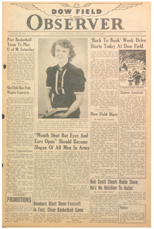 Dow Field Observer, January 18, 1943
