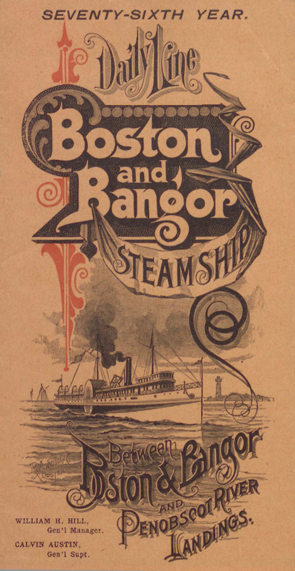 Boston and Bangor Steamship Co. Steamers for the Season of 1900