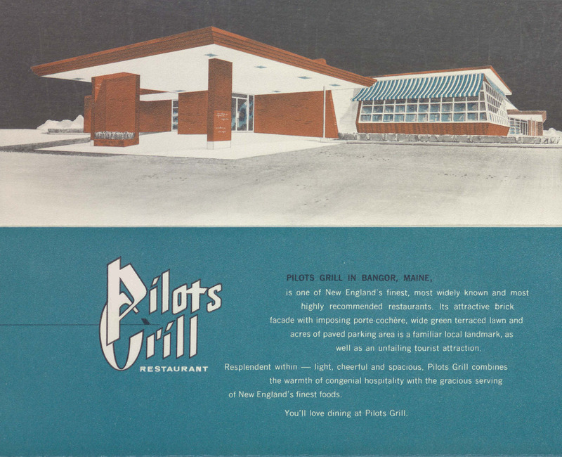 Pilots Grill, Bangor, Maine, Brochure
