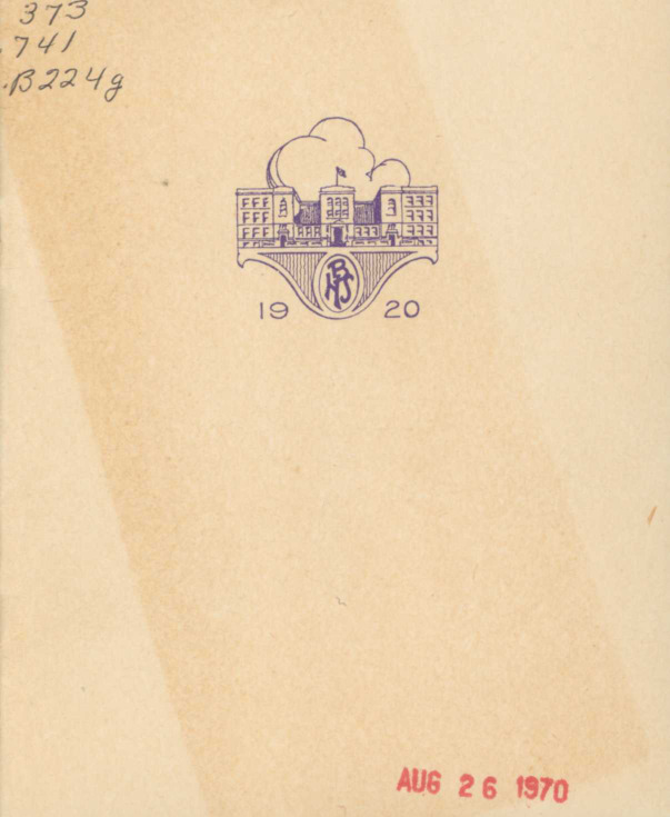 Bangor High School Graduation Program, 1920