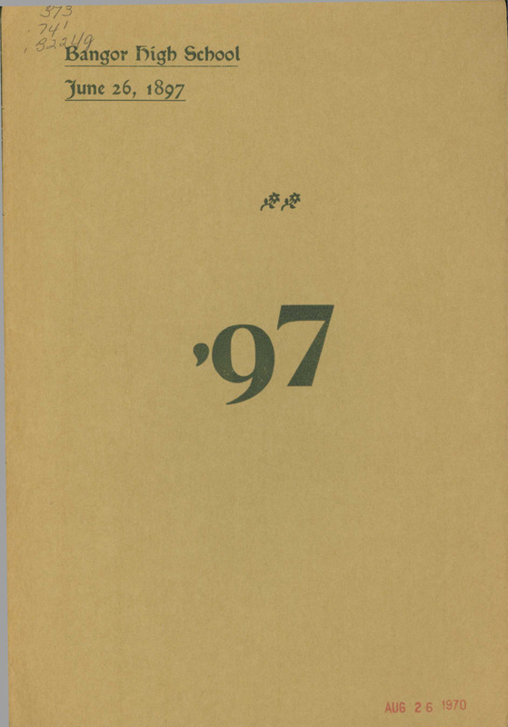 Bangor High School Graduation Program, 1897