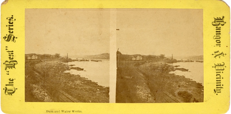 Dam and Water Works, Bangor, circa 1881