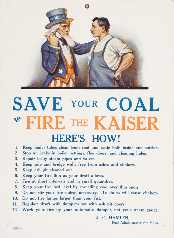 Save Your Coal to Fire the Kaiser -- Here's How!