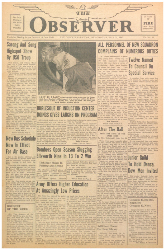 Dow Field Observer, May 31, 1943