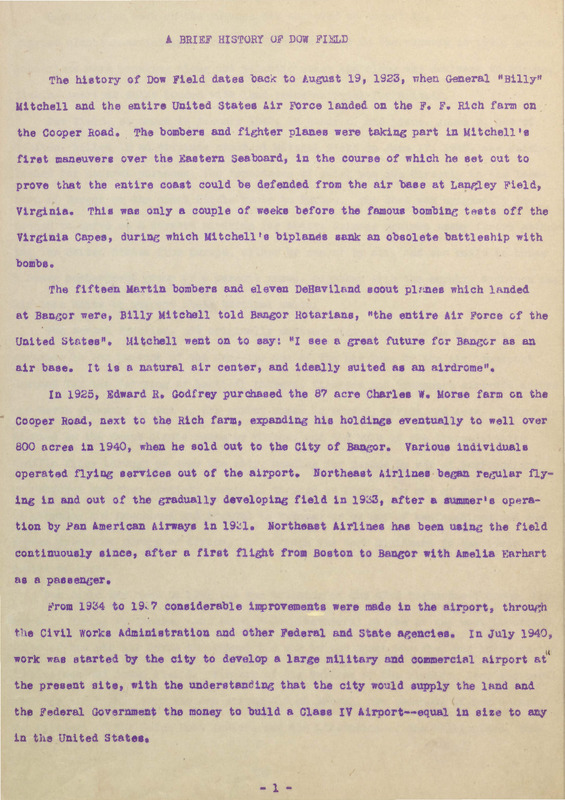 A Brief History of Dow Field
