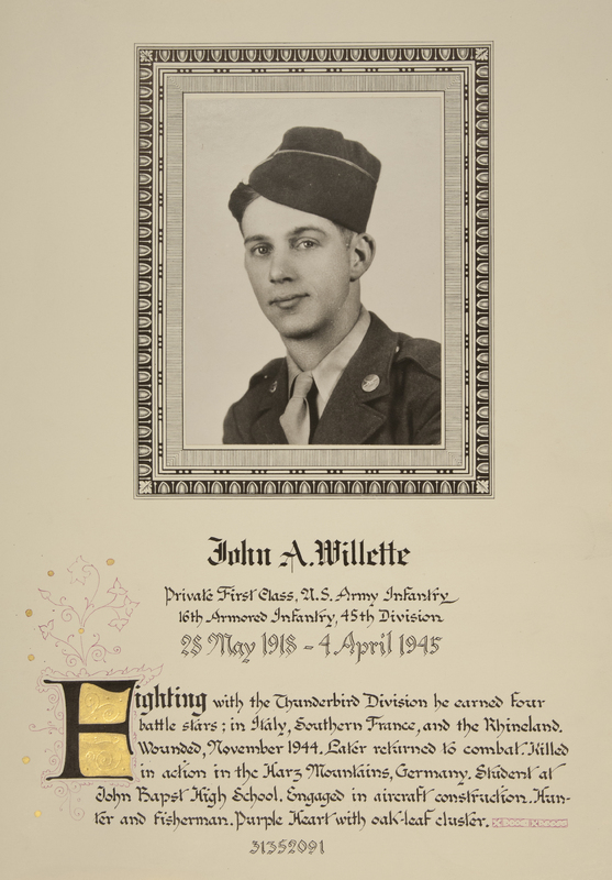 Willette, John A.
