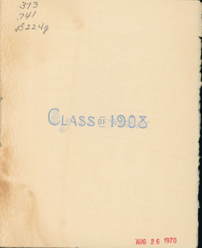 Bangor High School Graduation Program, 1908