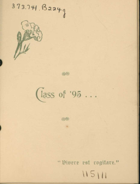 Bangor High School Graduation Program, 1895