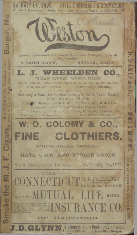 Bangor and Brewer Directory, 1887-8