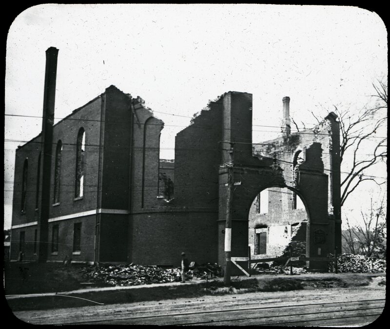 Ruins Great Fire State and Oak Streets (Bangor Fire, 1911)
