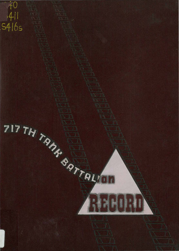 717th Tank Battalion Record