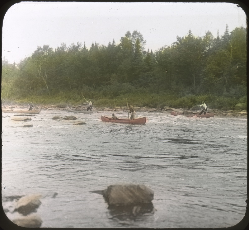 Poling up the Moose River