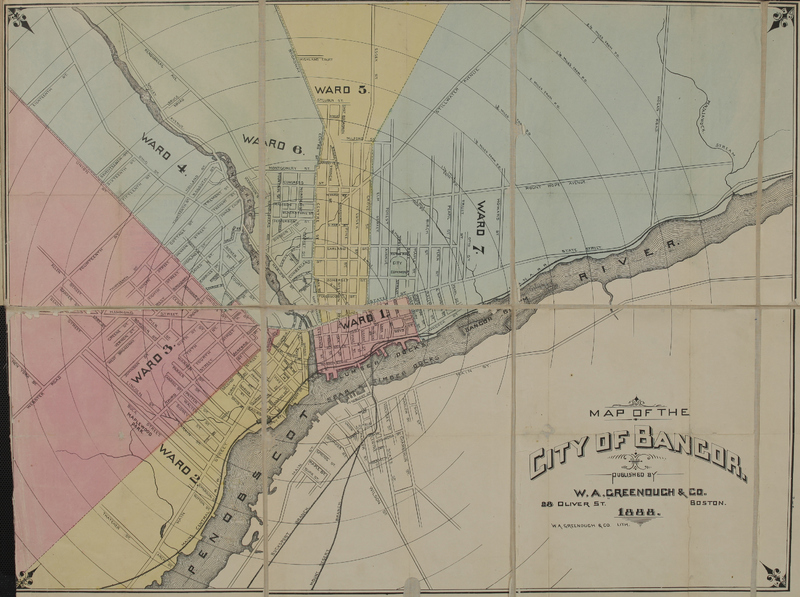 Map of the City of Bangor, 1888