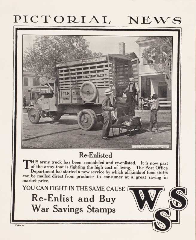 W.S.S. Pictorial News -- Re-Enlisted -- You Can Fight in the Same Cause -- Re-Enlist and Buy War Savings Stamps