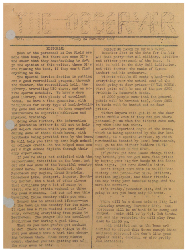 Dow Field Observer, November 23, 1945