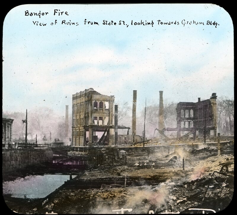 View of Ruins from State St., Looking Towards Graham Bldg. (Bangor Fire, 1911)