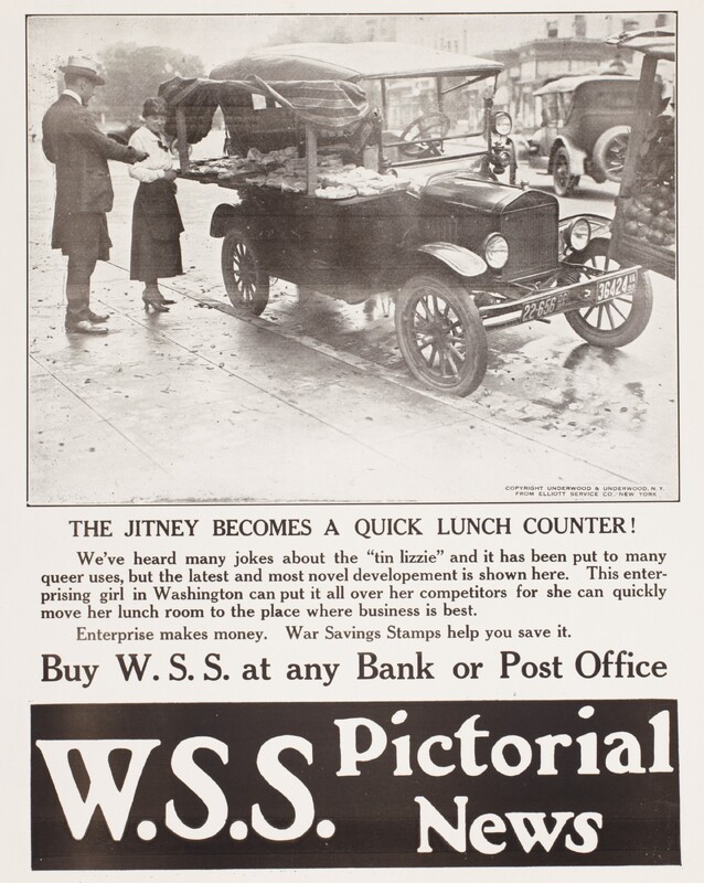 W.S.S. Pictorial News -- The Jitney Becomes a Quick Lunch Counter! -- Buy W.S.S. at Any Bank Or Post Office