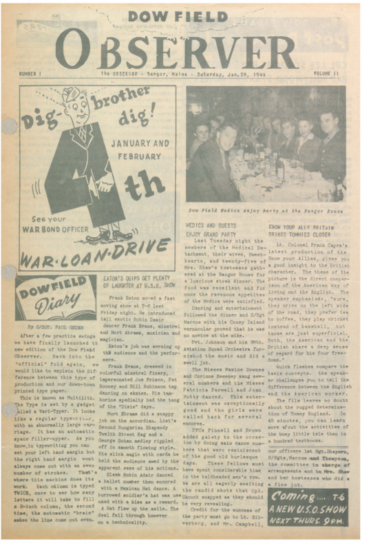 Dow Field Observer, January 29, 1944